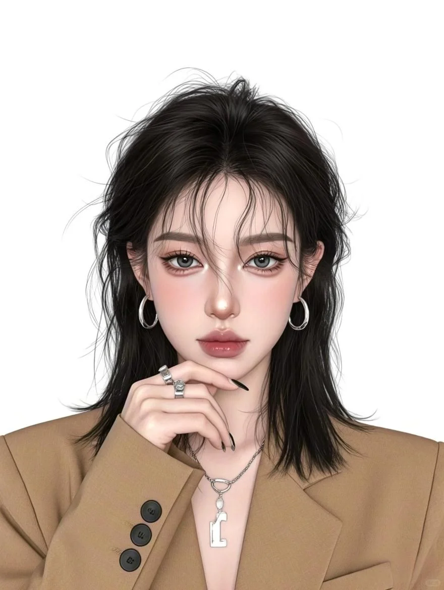 女生头像/御姐头像~浅色西服也超哇塞哇
