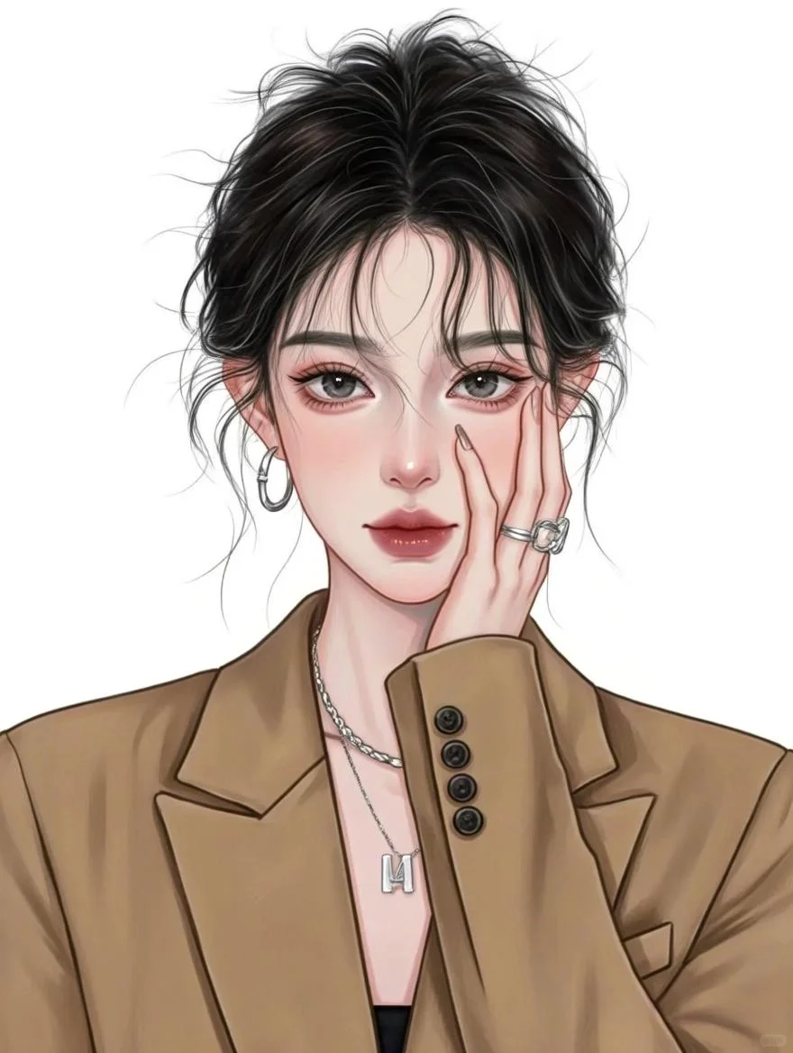 女生头像/御姐头像~浅色西服也超哇塞哇