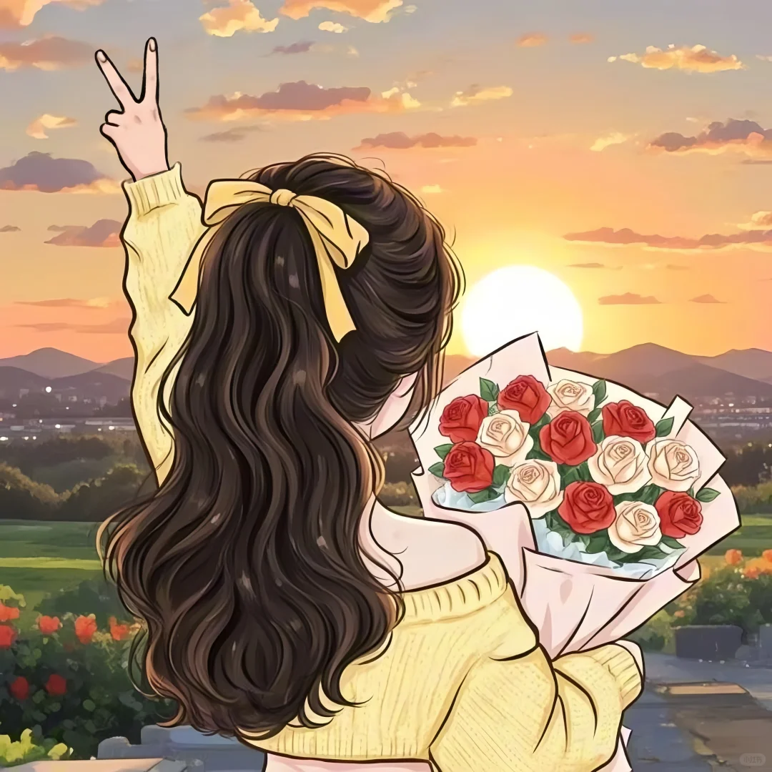 可爱女生头像♥玫瑰自有浪漫🌹✌🏻