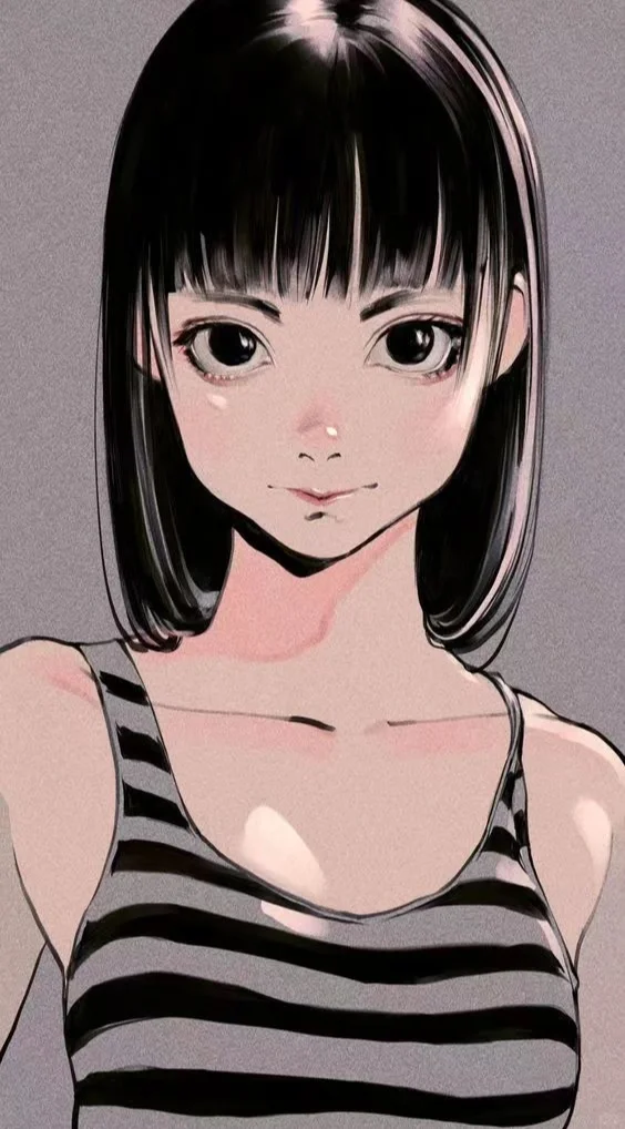 好看的美少女-人物插画