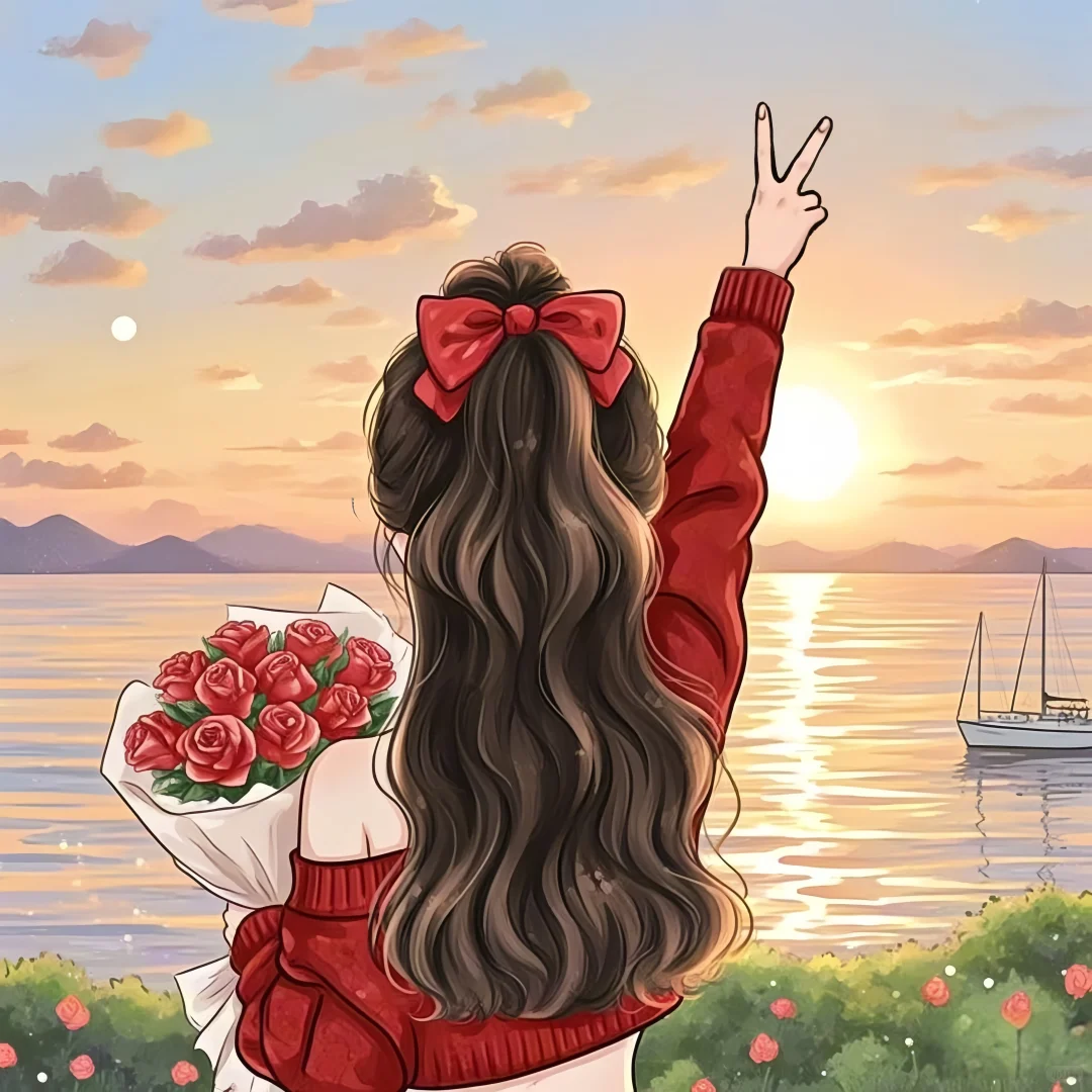 可爱女生头像♥玫瑰自有浪漫🌹✌🏻
