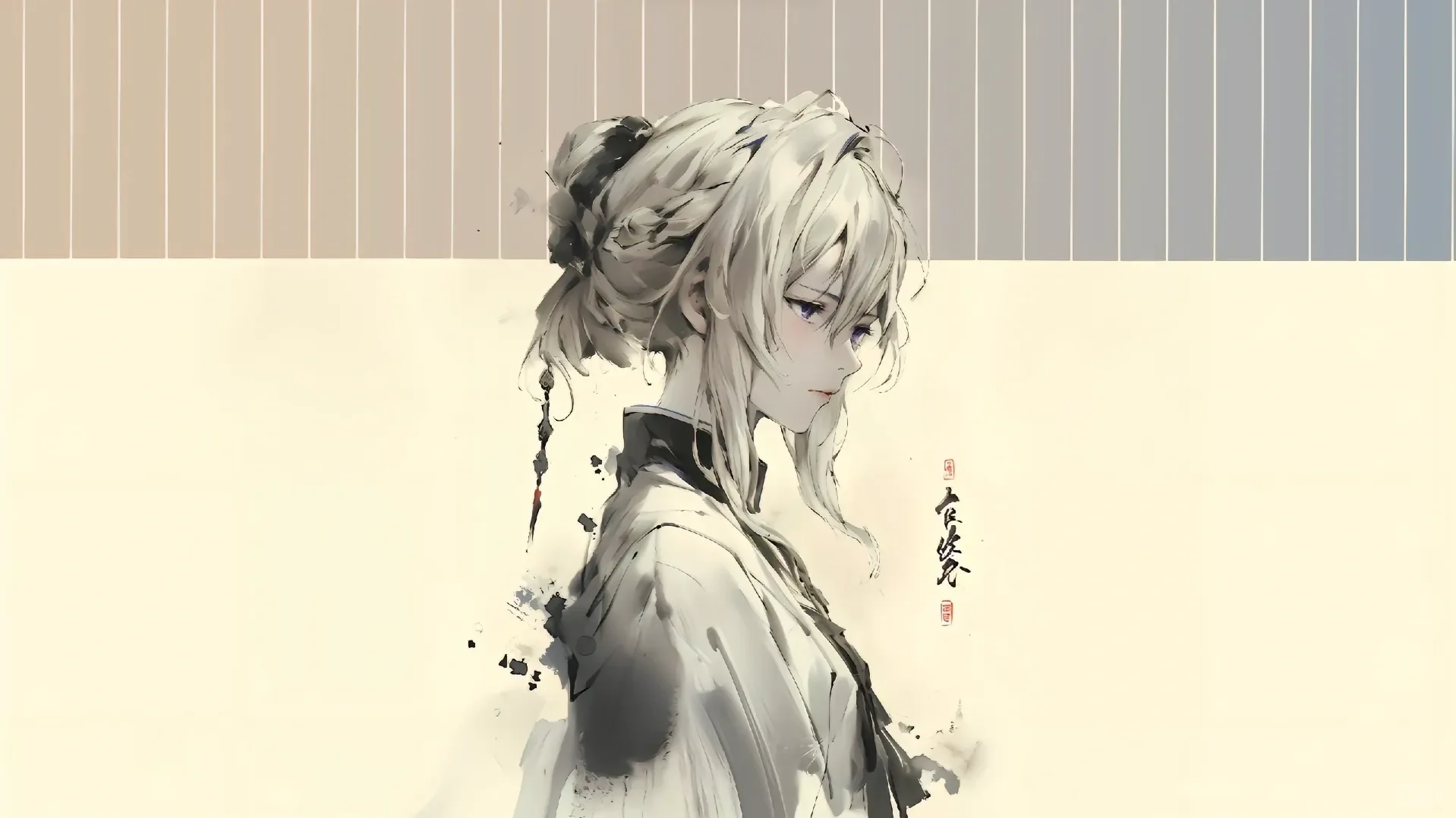 #4k超清 报纸女孩#wallpaper #美出高级感 #
