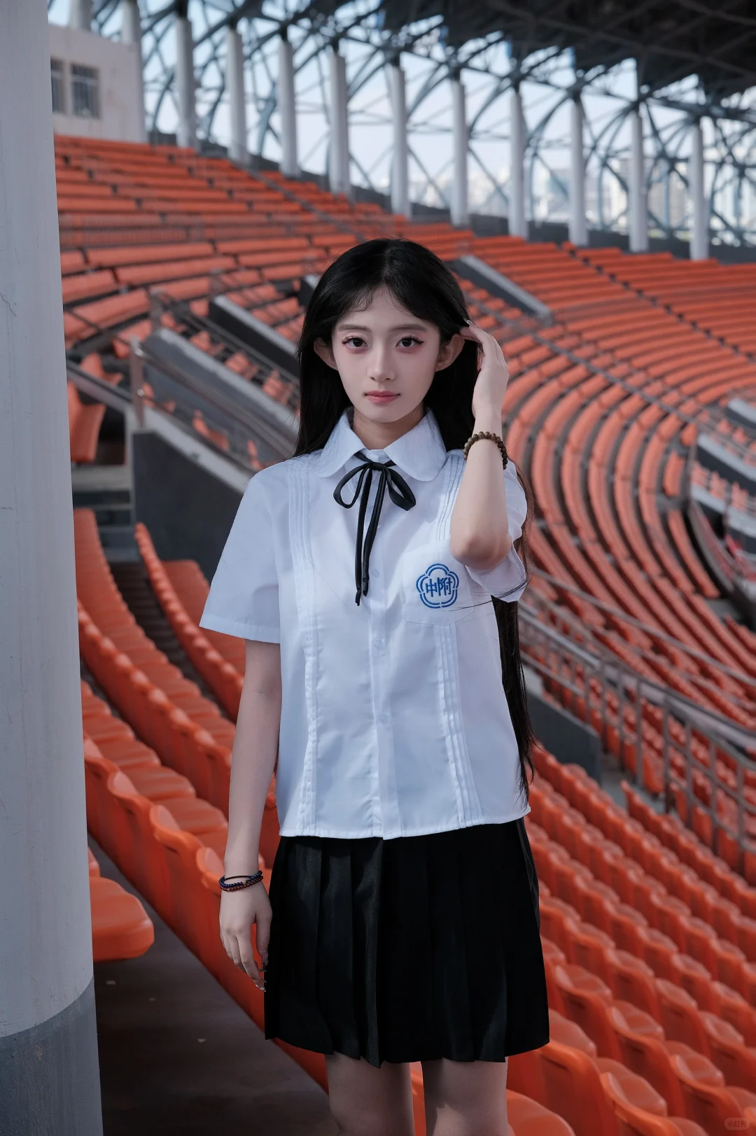 白丝袜+校服=永远的少女感配方💕