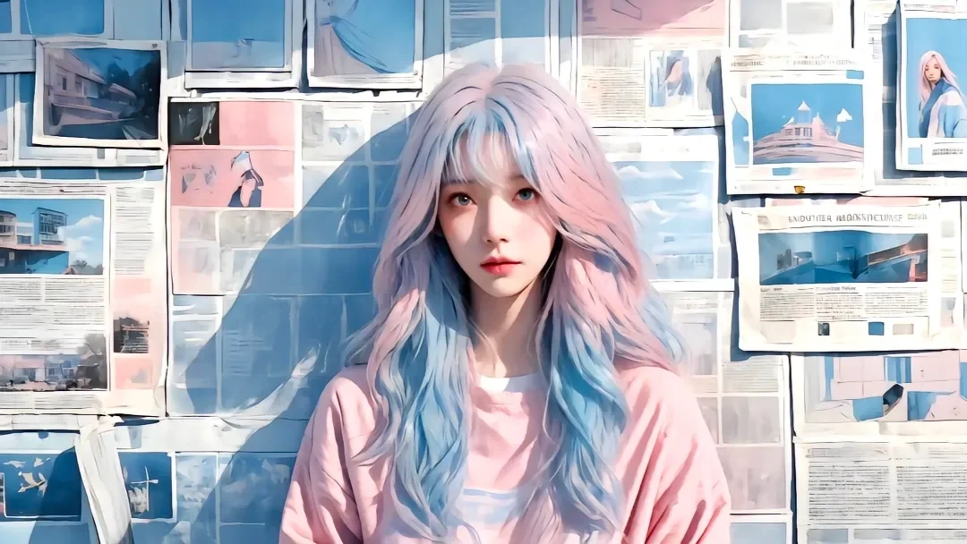#4k超清 报纸女孩#wallpaper #美出高级感 #