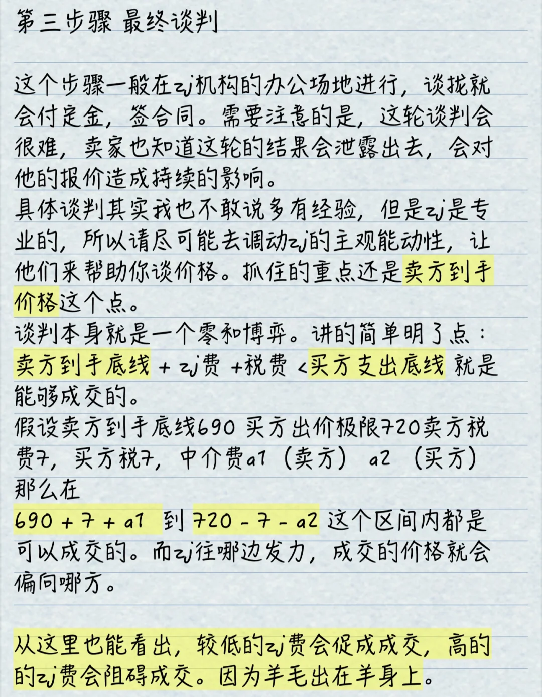 买房价格谈判心得