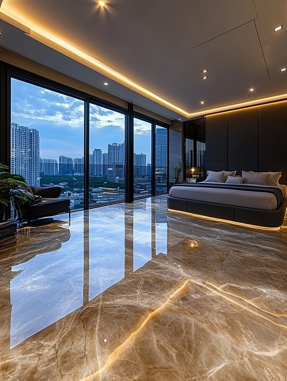 灰调大理石+蓝调夜景=高级感？