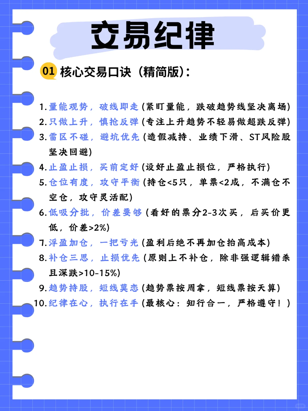 股市经验 - 交易纪律
