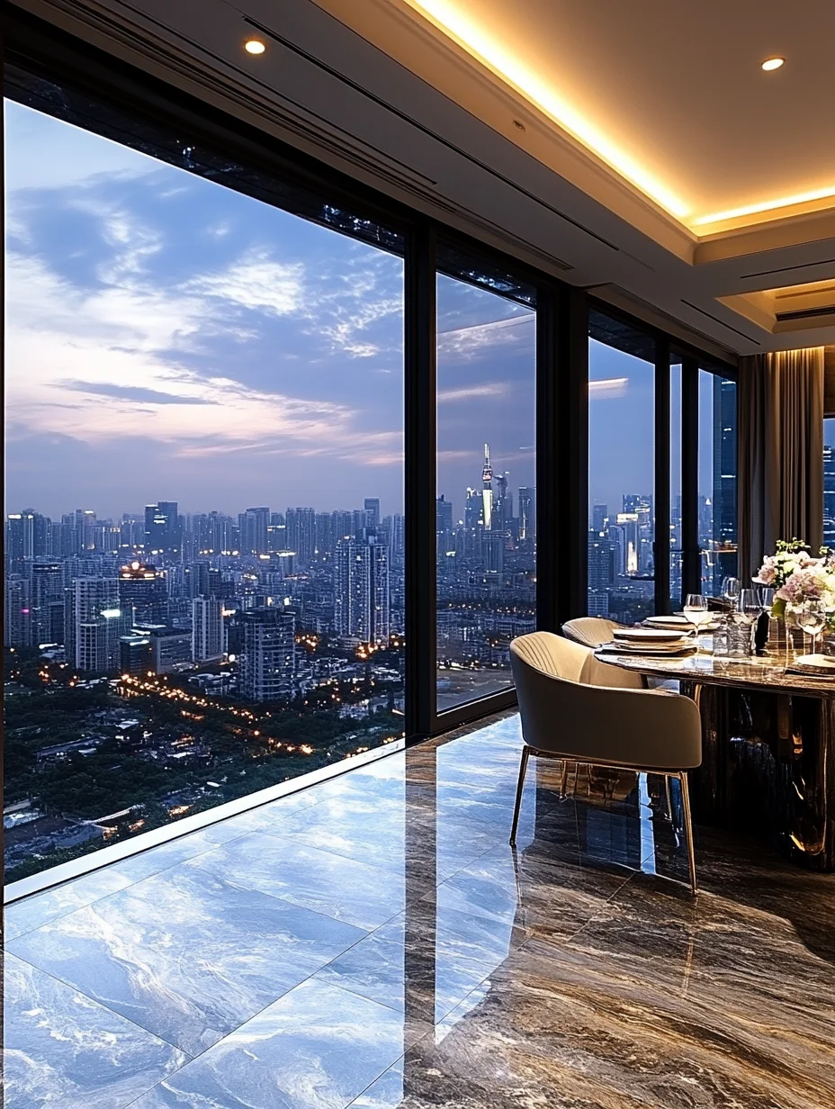 灰调大理石+蓝调夜景=高级感？