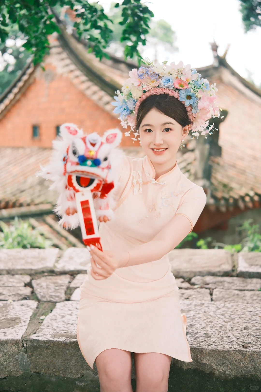 在泉州挑战簪花一张封神！！💐