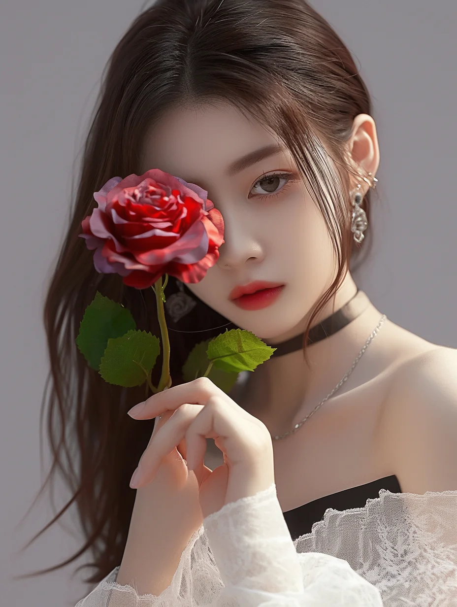 玫瑰美女写真