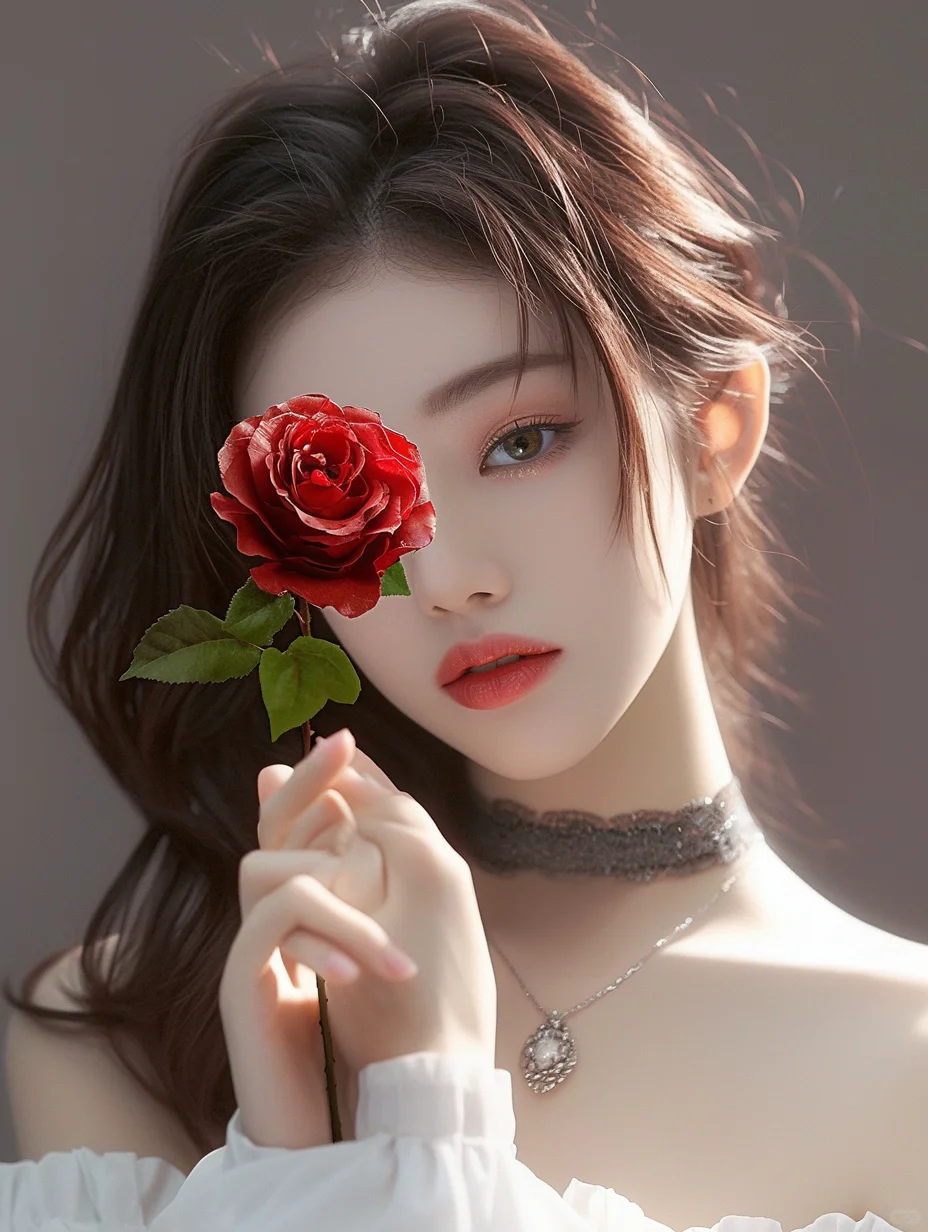 玫瑰美女写真