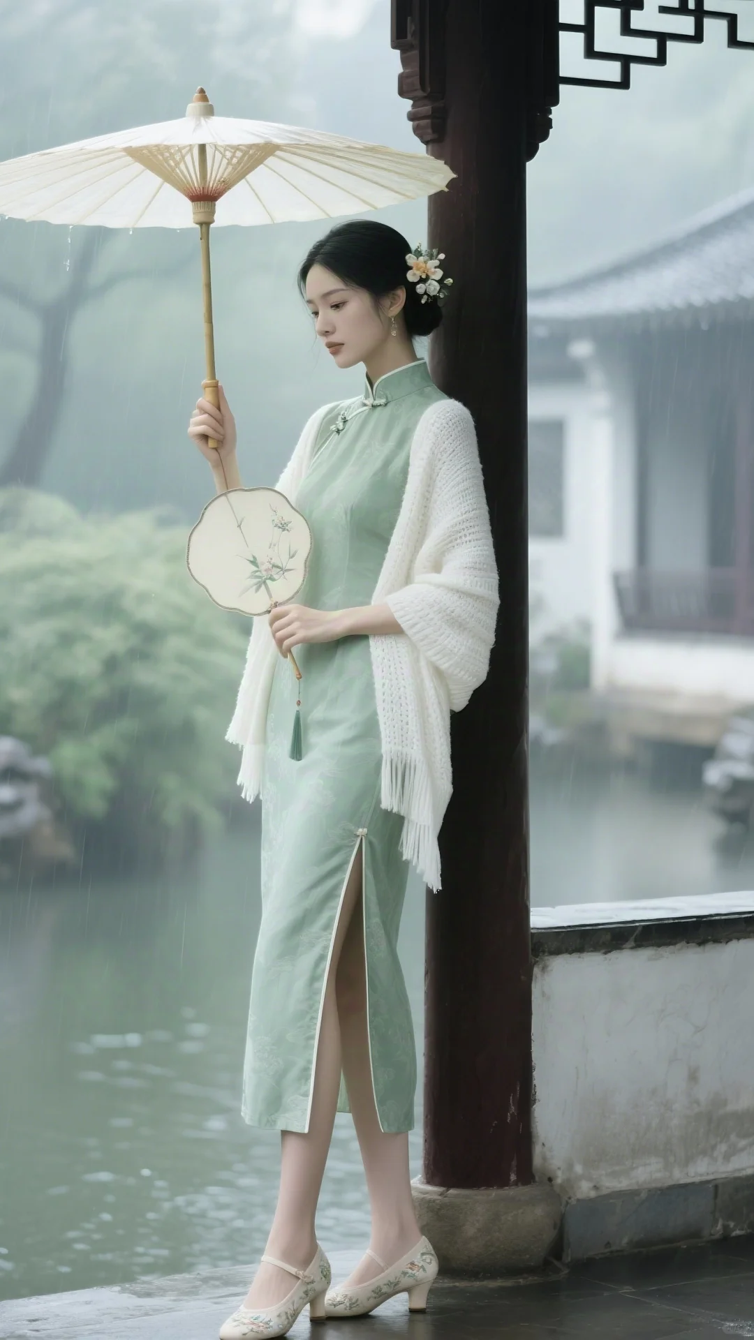 🌿烟雨江南｜旗袍美人，伞下的国风浪漫