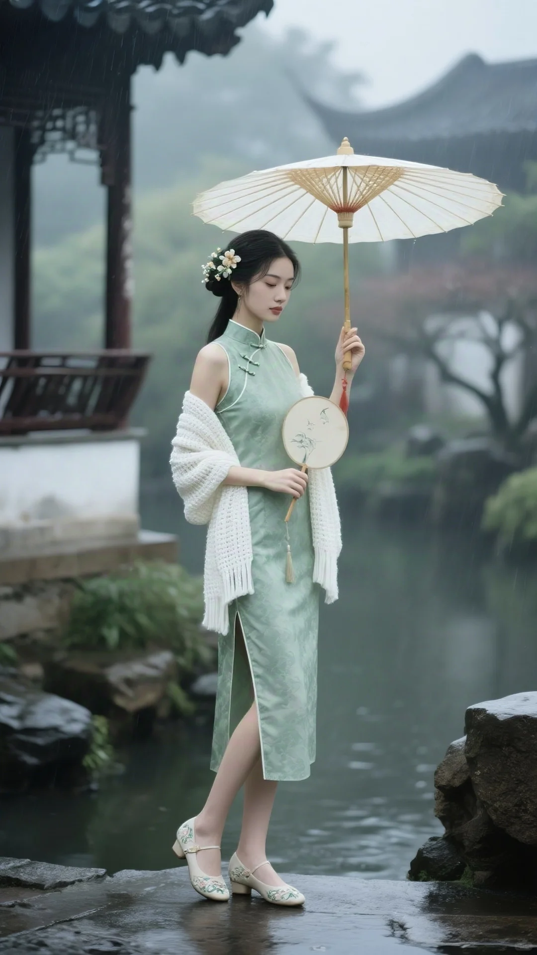 🌿烟雨江南｜旗袍美人，伞下的国风浪漫