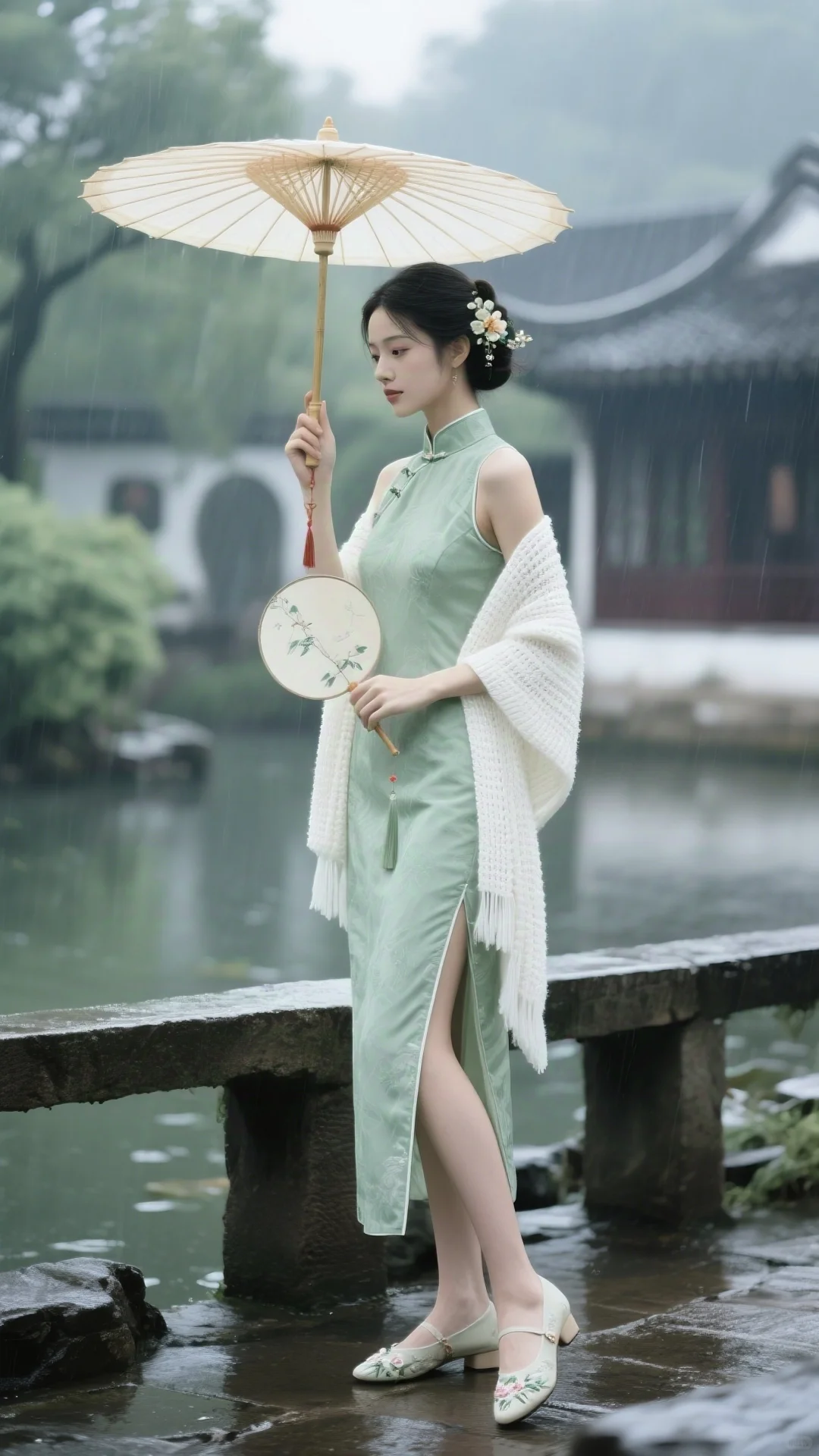 🌿烟雨江南｜旗袍美人，伞下的国风浪漫