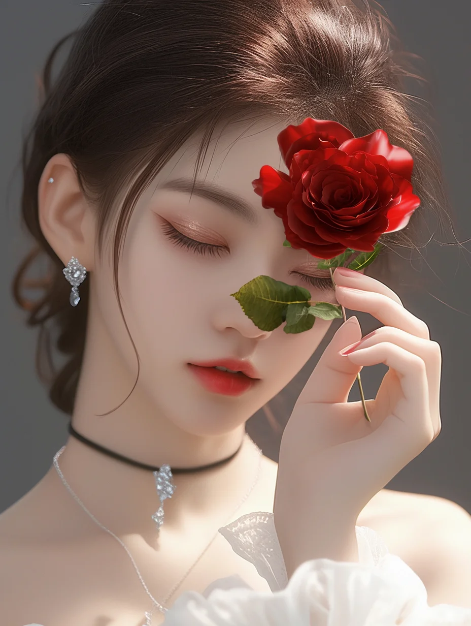 玫瑰美女写真