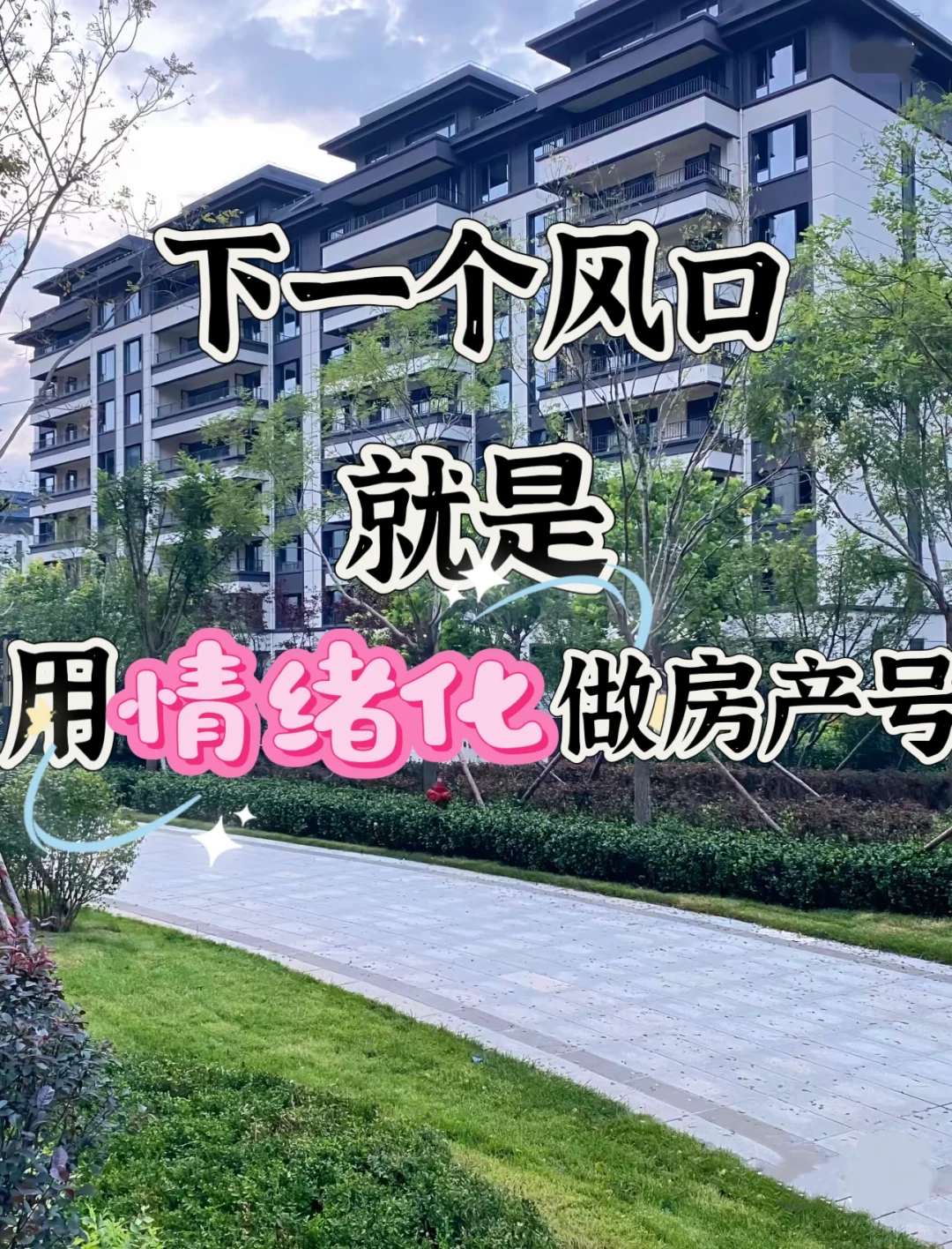 下一个风口就是用情绪化做房产号🏠