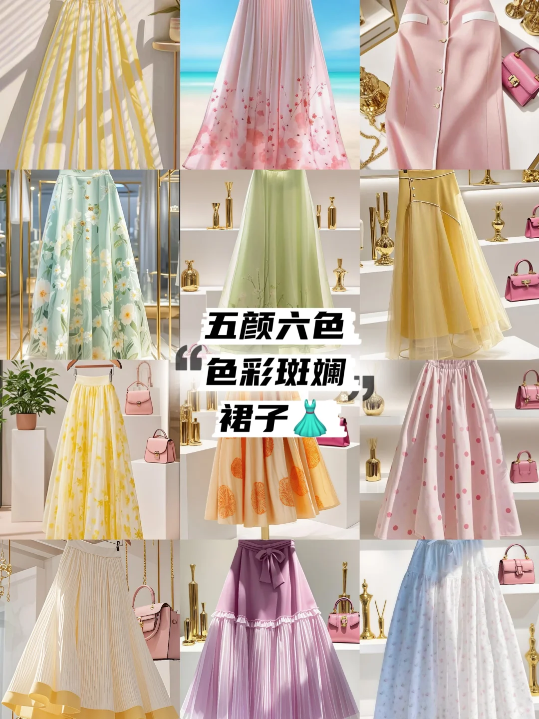 彩虹色裙子谁穿谁好看！