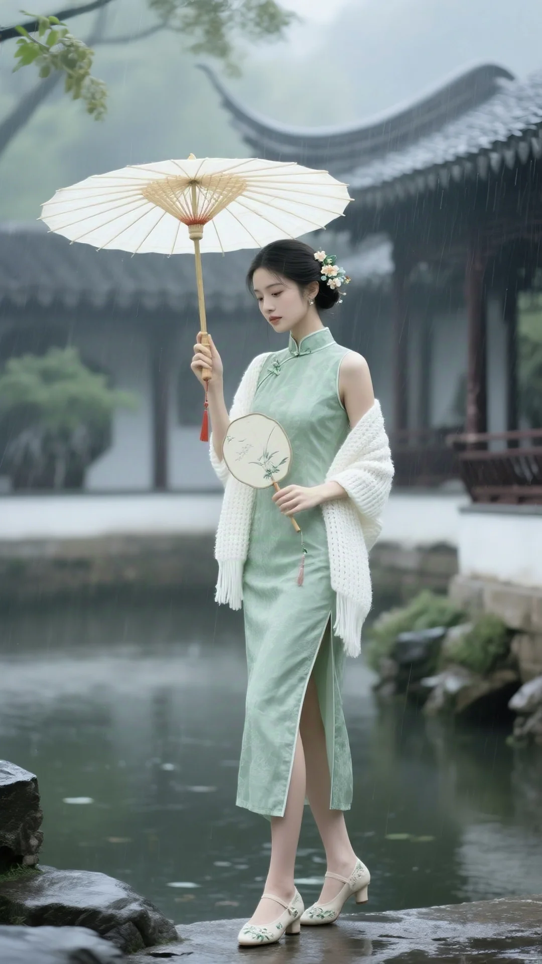 🌿烟雨江南｜旗袍美人，伞下的国风浪漫