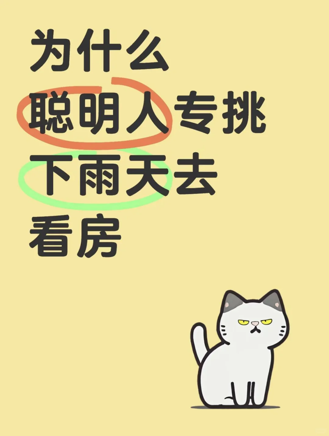 什么原因让聪明人专挑下雨天看房
