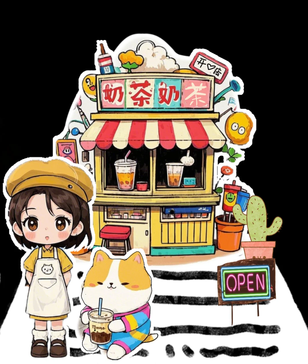 【动漫立体店铺～】素材图