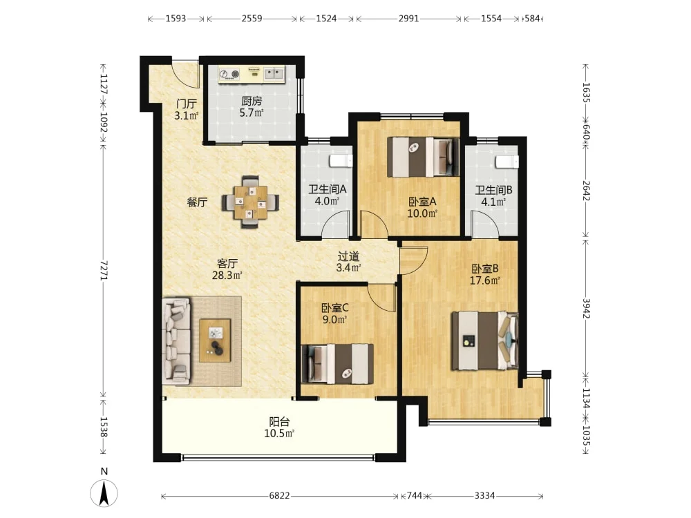 7月份能卖出去吗？等不起了，🏠全新未住