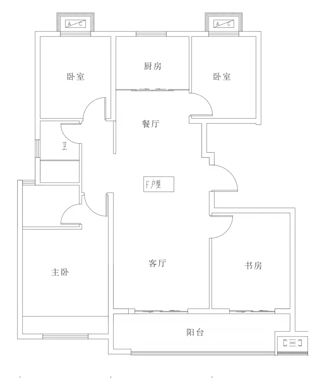 洋房，共七层，一梯两户，双开门电梯