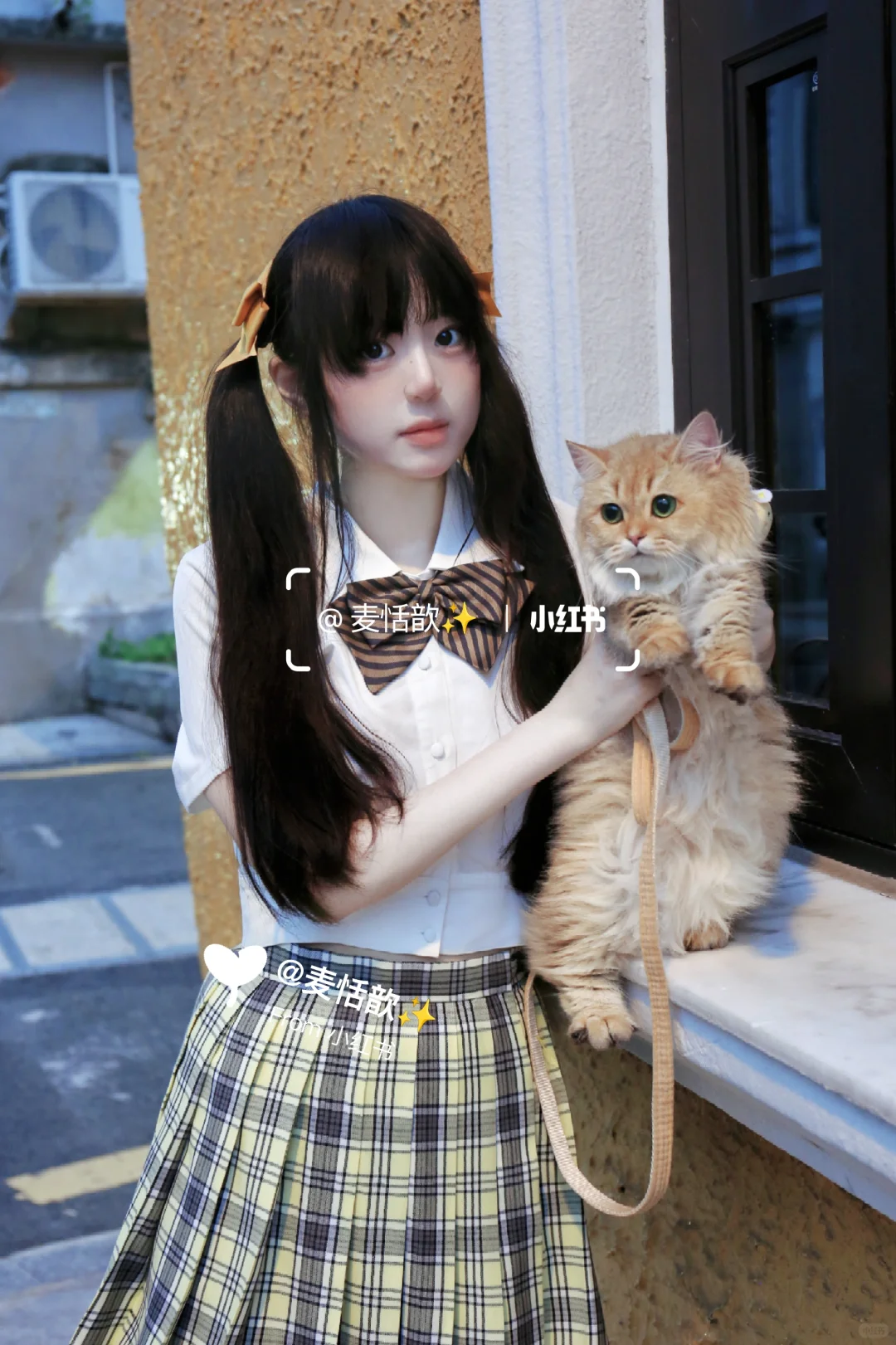 拍了东山口的白丝jk萌妹✨双马尾jk少女写真