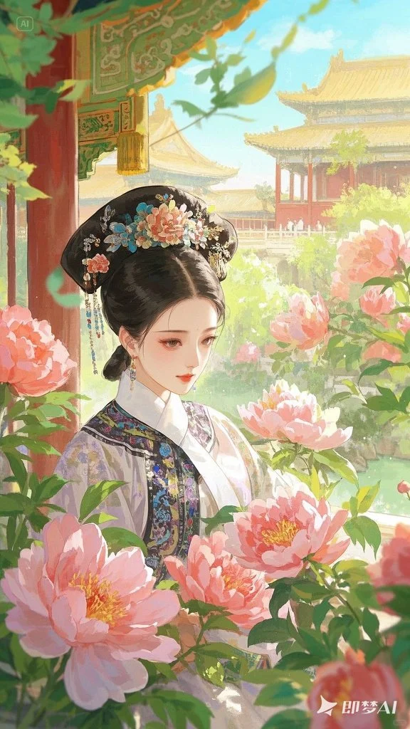 她的眉眼如清风明月，如幽兰出谷～