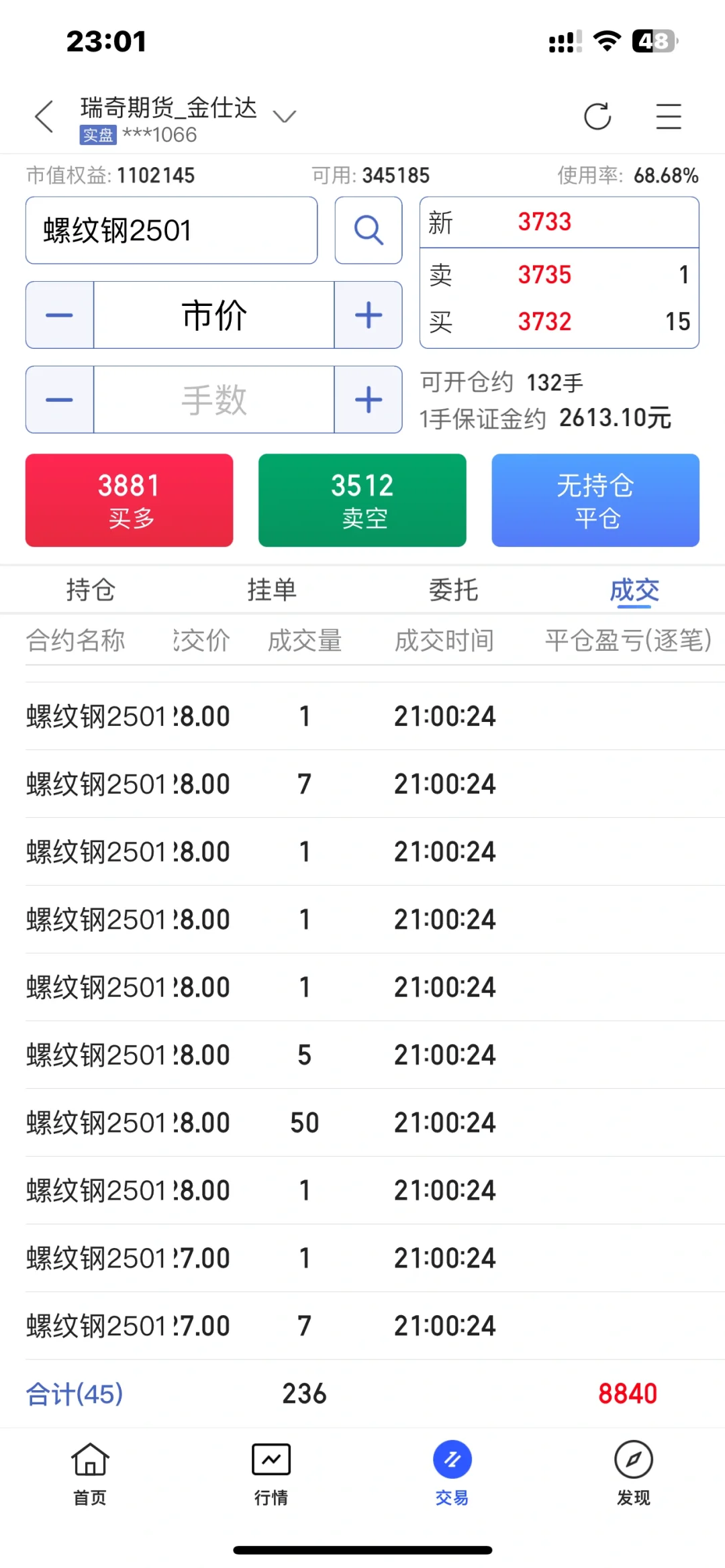 夜盘收盘、110个了、明天继续