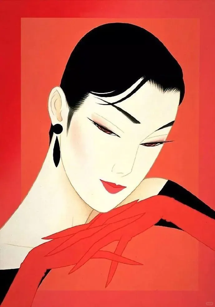 描绘性感高贵的古典美人：日本画师鹤田一郎
