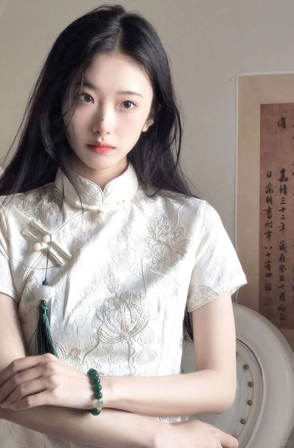 怎么会有这么清冷清冷的旗袍女孩