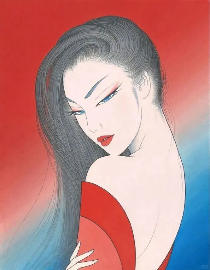 描绘性感高贵的古典美人：日本画师鹤田一郎