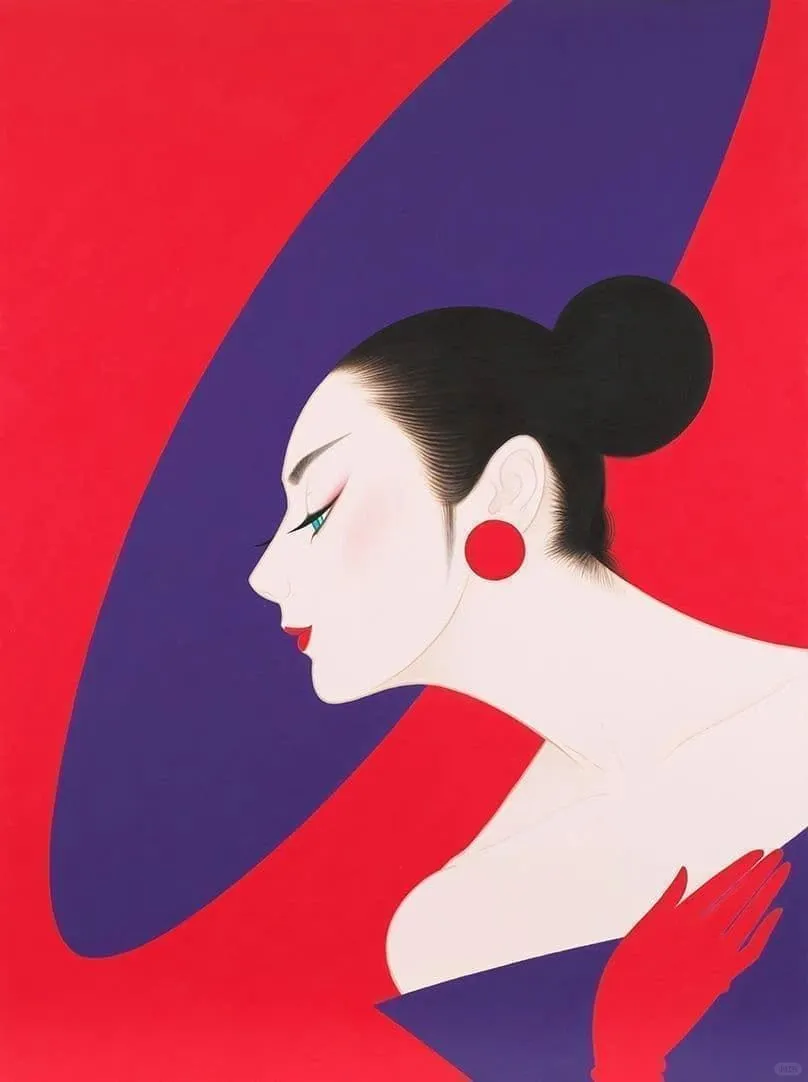 描绘性感高贵的古典美人：日本画师鹤田一郎
