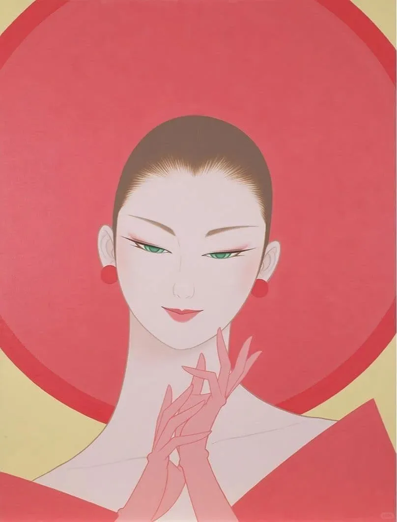 描绘性感高贵的古典美人：日本画师鹤田一郎