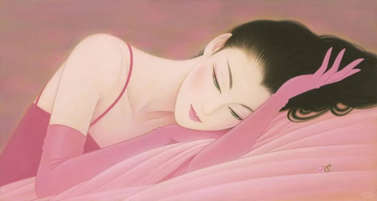 描绘性感高贵的古典美人：日本画师鹤田一郎