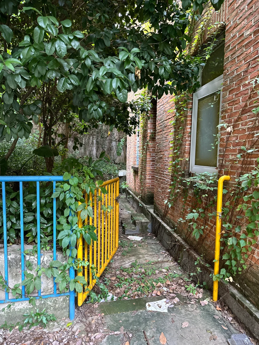 福州路旁一栋空置的民国红砖小洋房