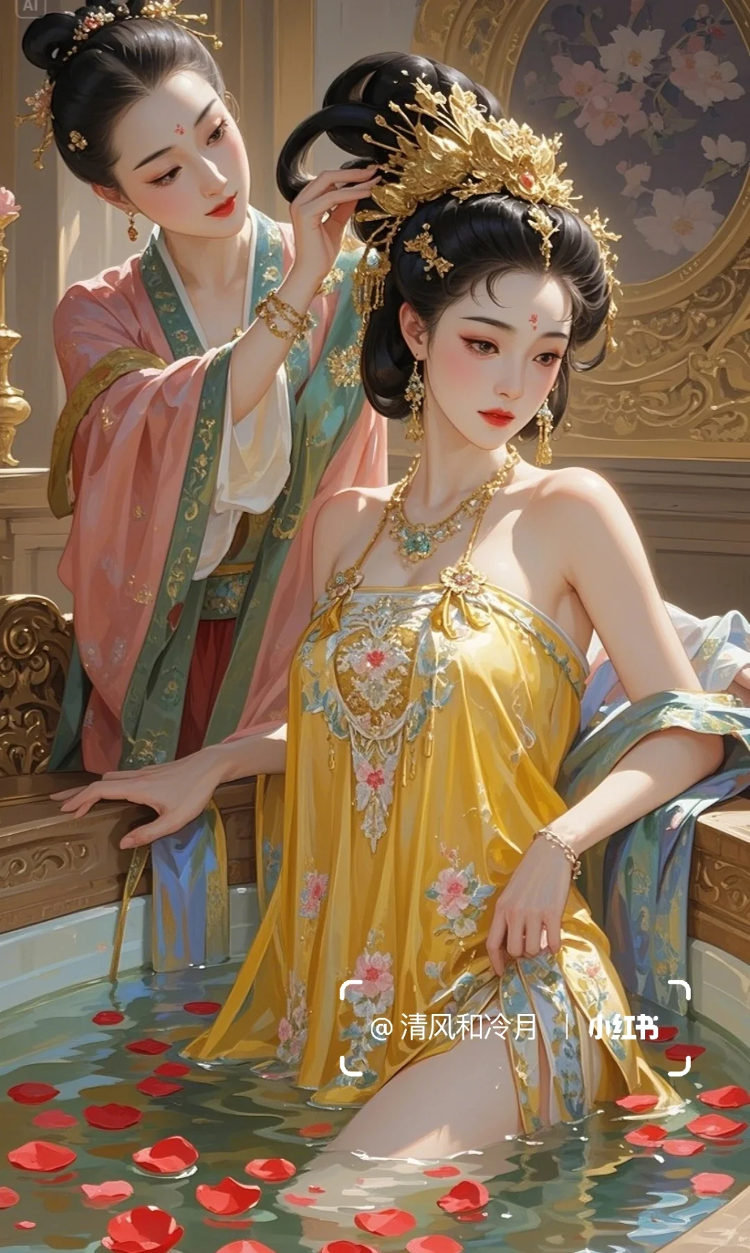 娘娘几日劳累，这香汤一泡，最是解乏～