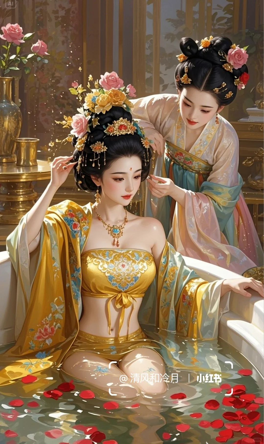娘娘几日劳累，这香汤一泡，最是解乏～