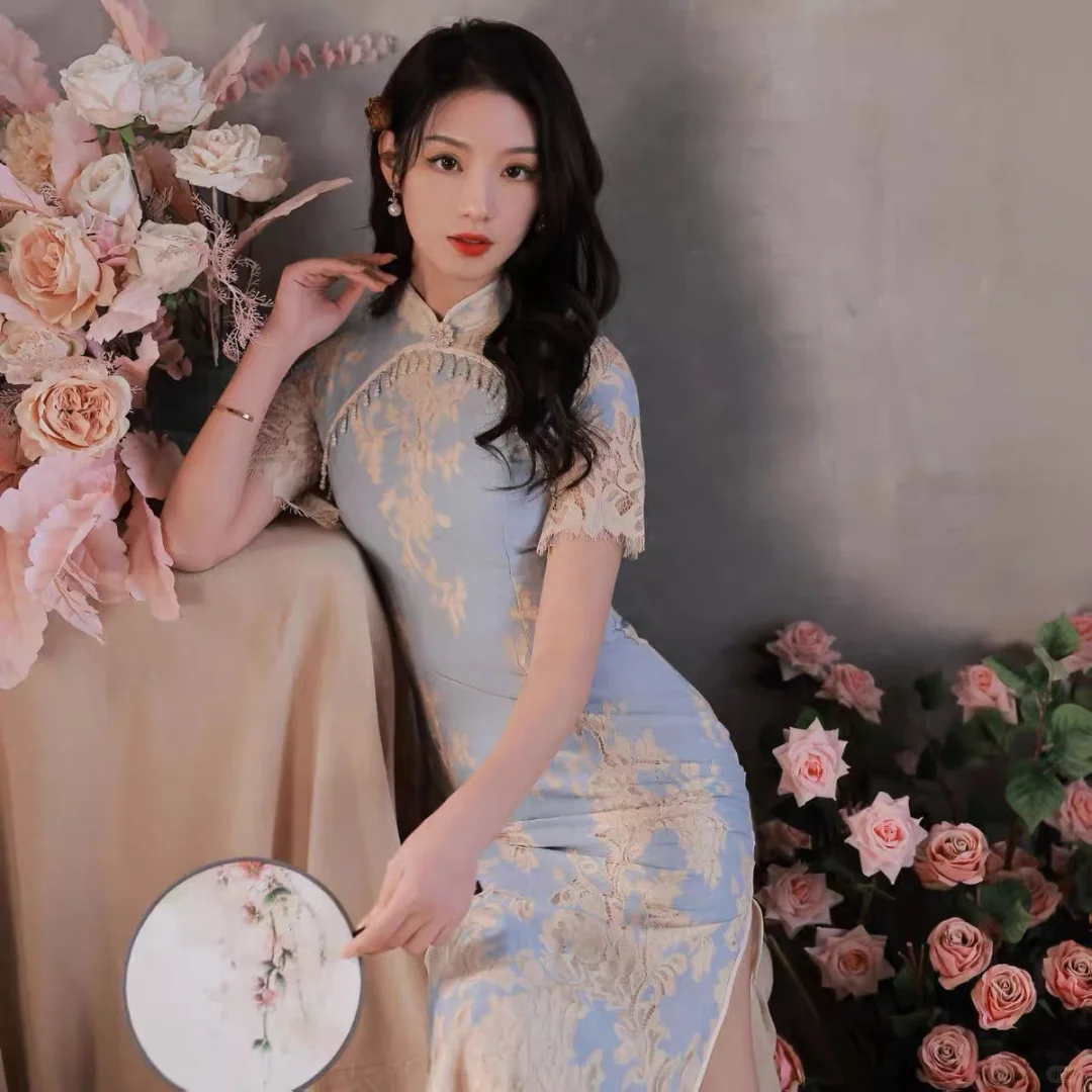 新中式旗袍【淘宝搜：蓉燊服饰店】