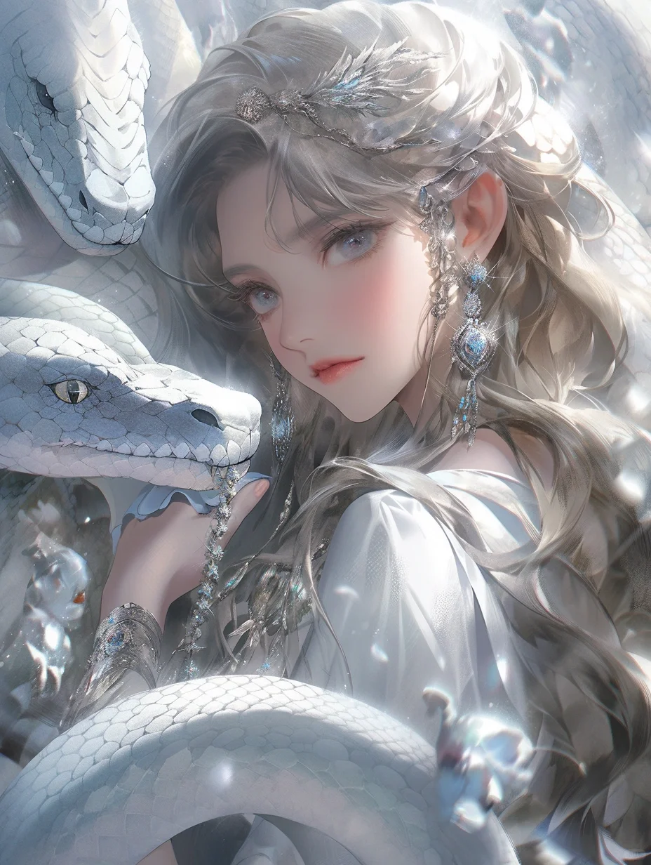 【十二生肖】巳蛇—银蛇少女，冷艳美人