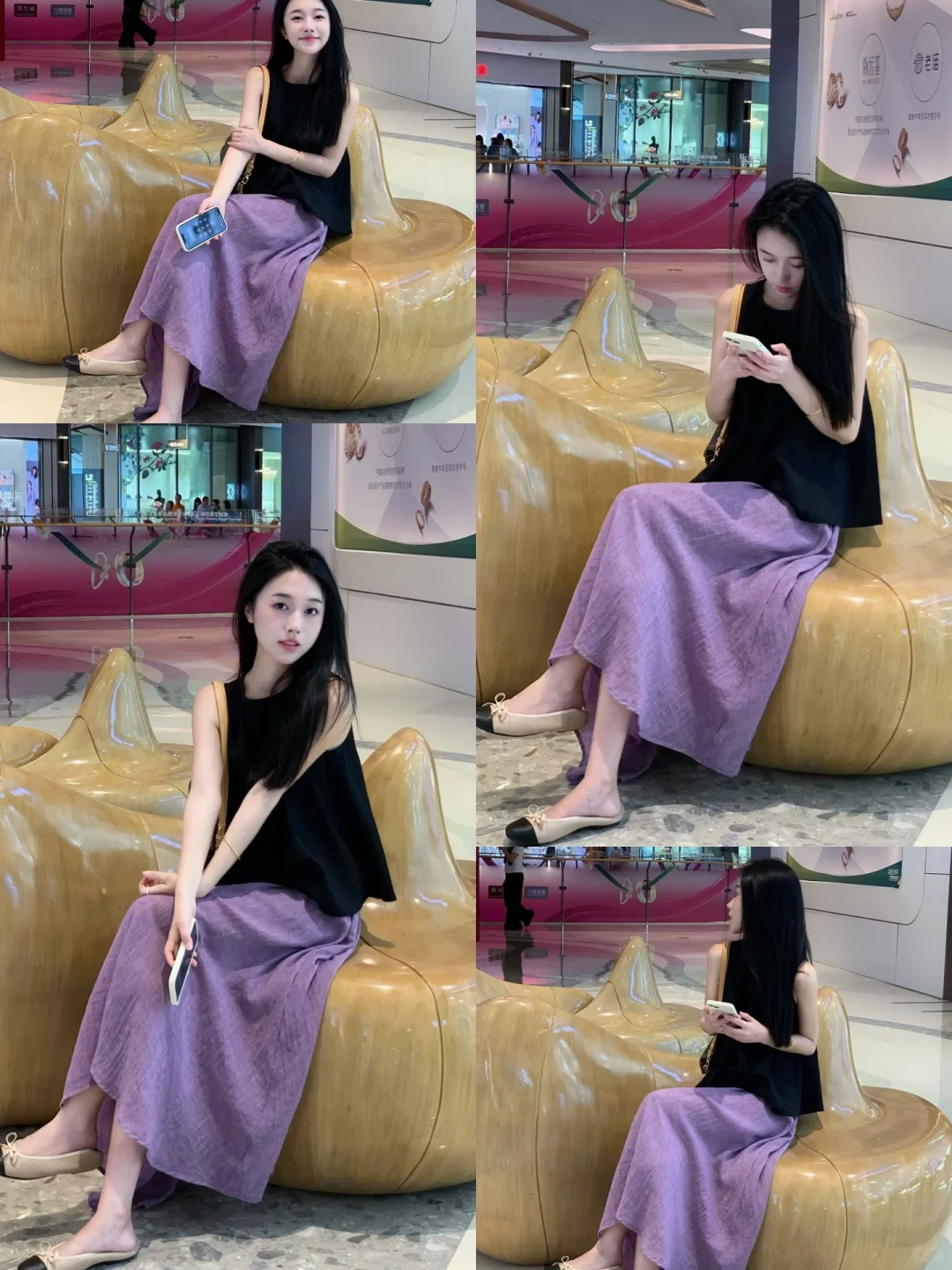 心动💜啊啊阿玛施这套是我的菜！！紫色美了～