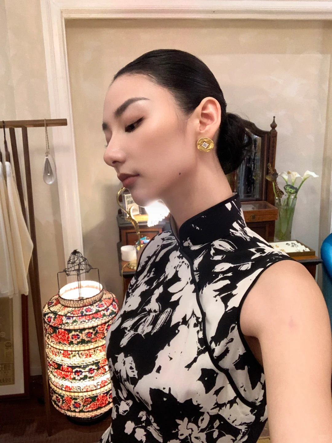 最近痴迷旗袍，试上了曼玉同款