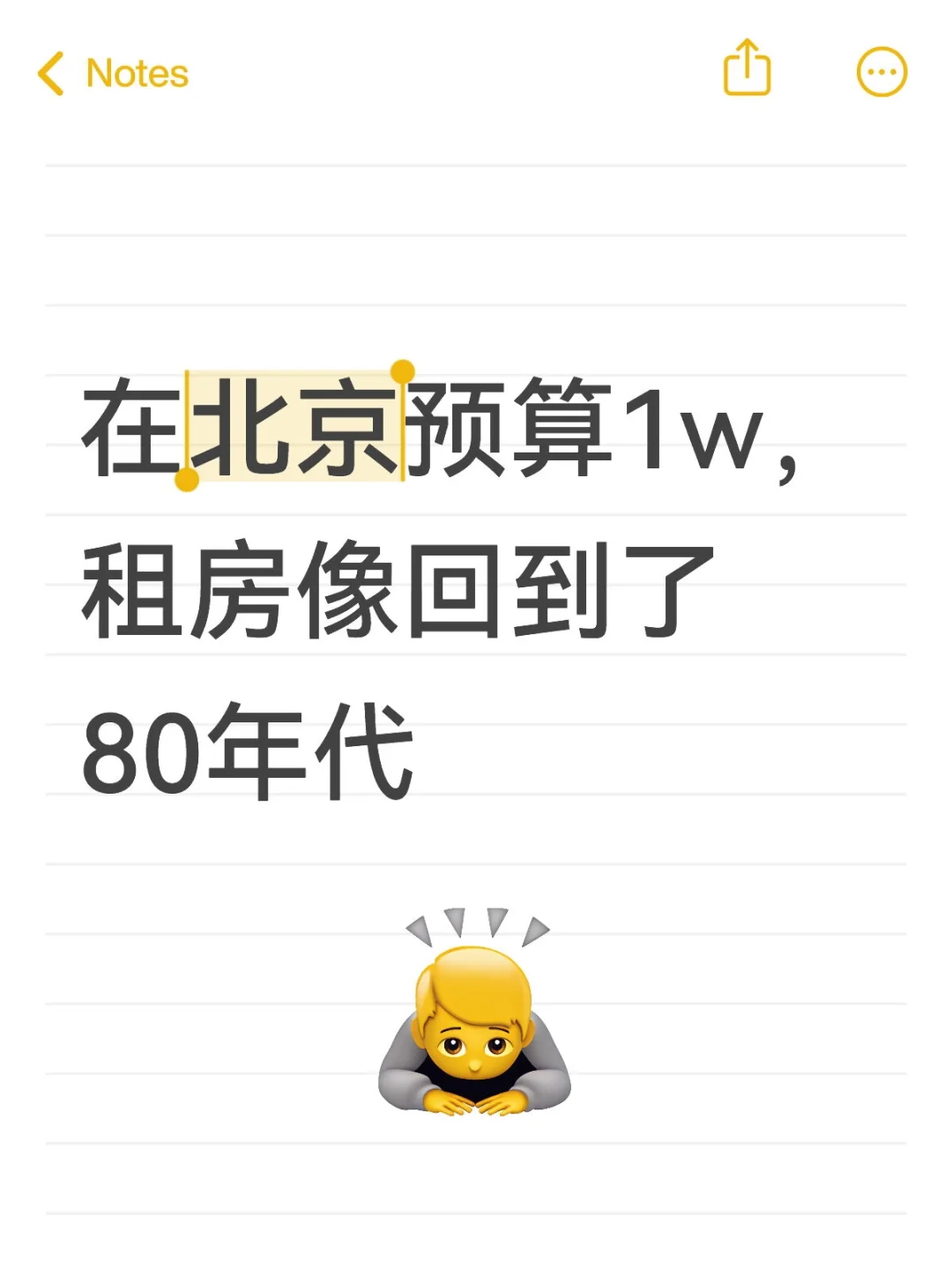 北京预算 1w，中介带我看的房子