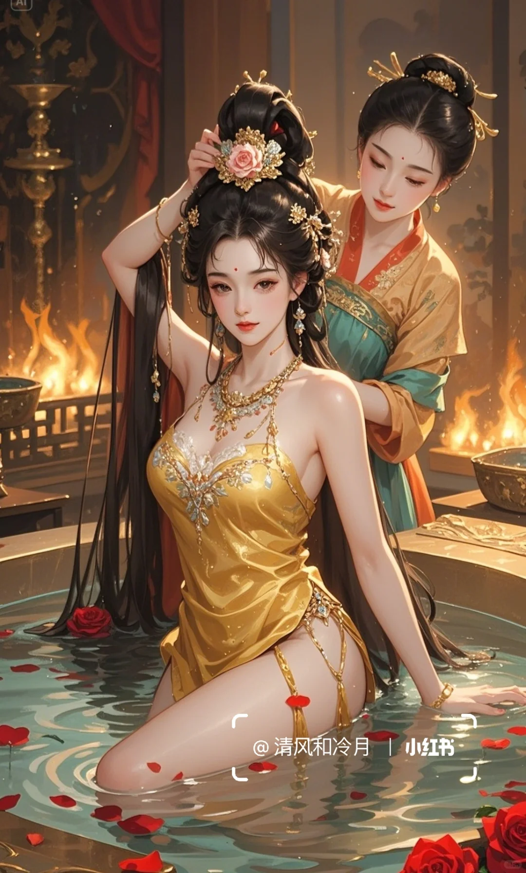 娘娘几日劳累，这香汤一泡，最是解乏～