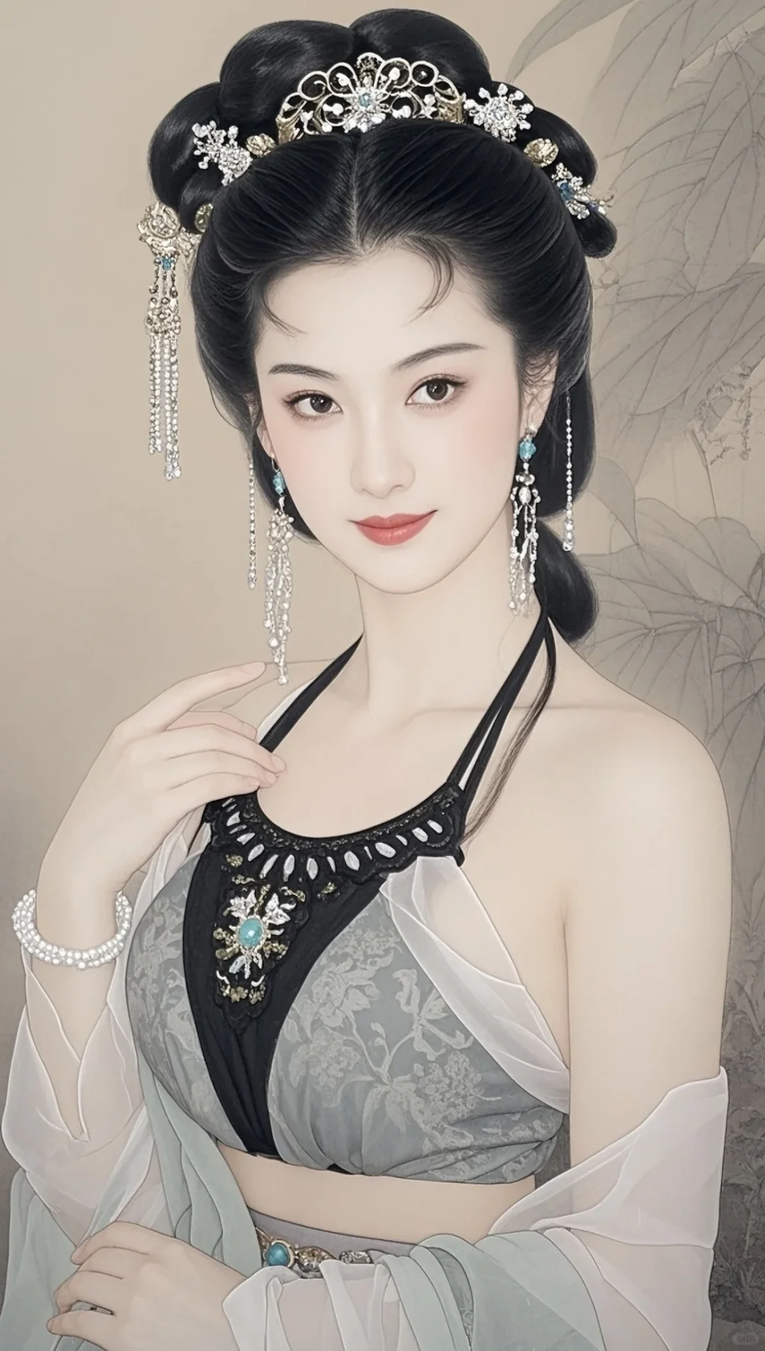 古风美人、绘画分享、美到骨子里的古风美人