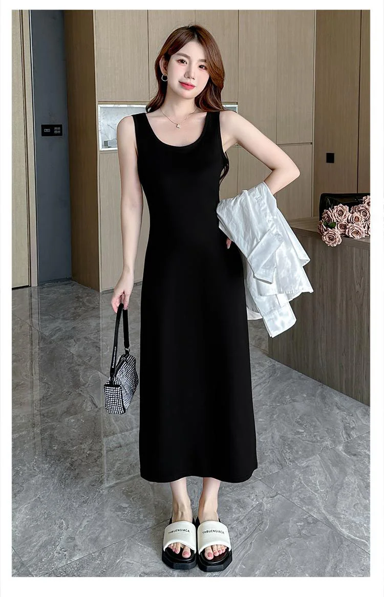 百搭时尚新款垂感长款女士高级感显瘦