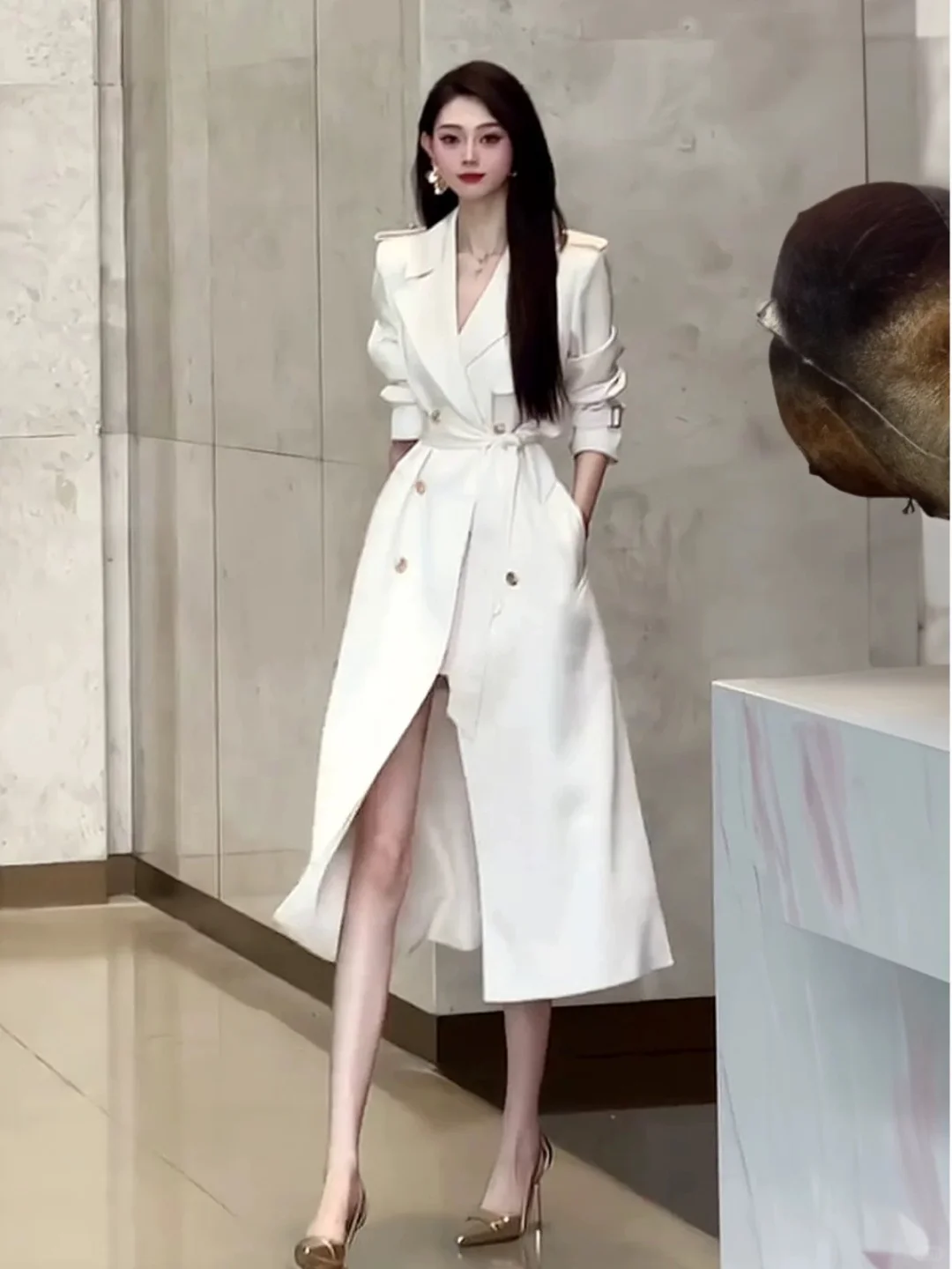 高级感气质女神范风衣外套 2025秋季新款