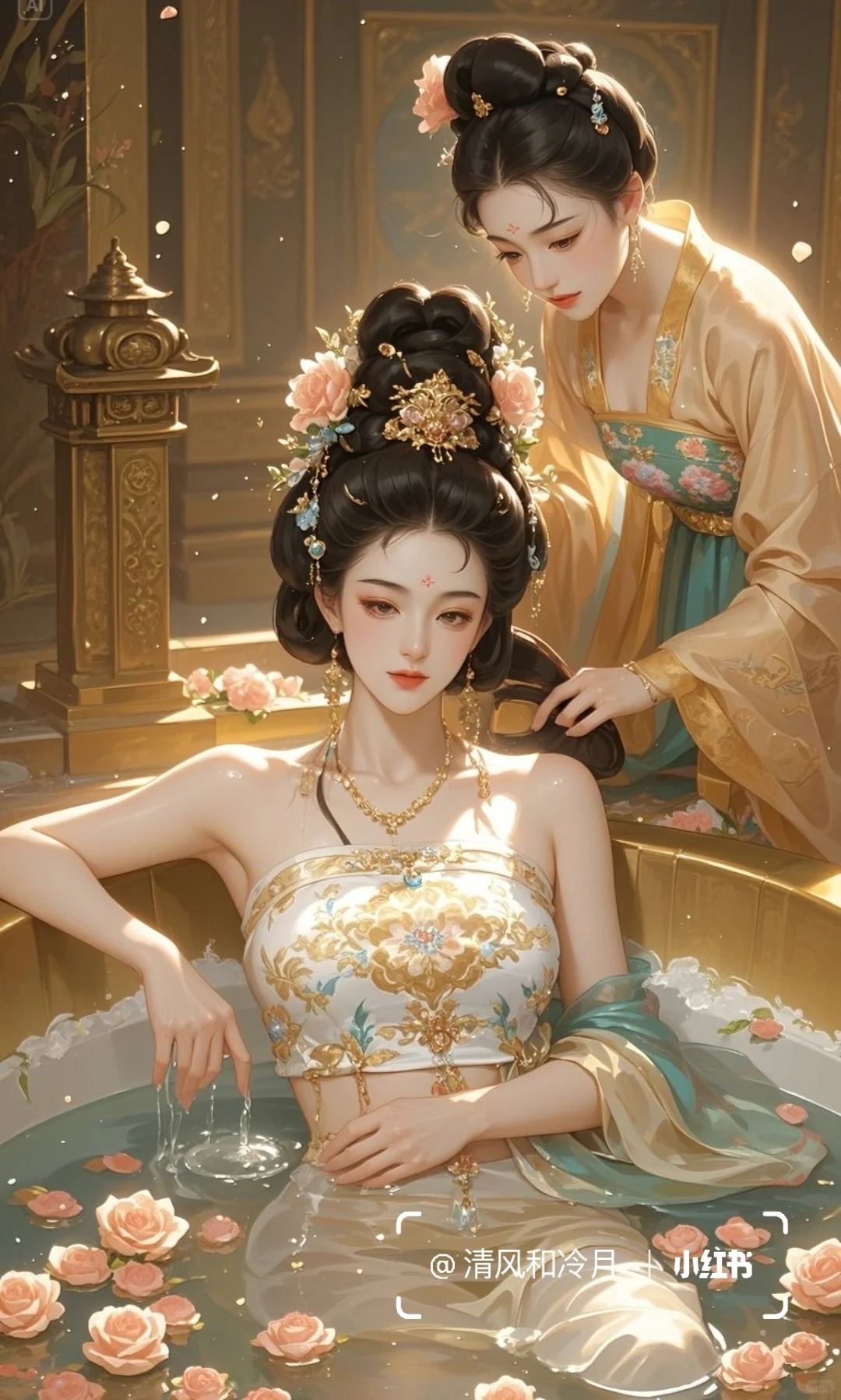 娘娘几日劳累，这香汤一泡，最是解乏～