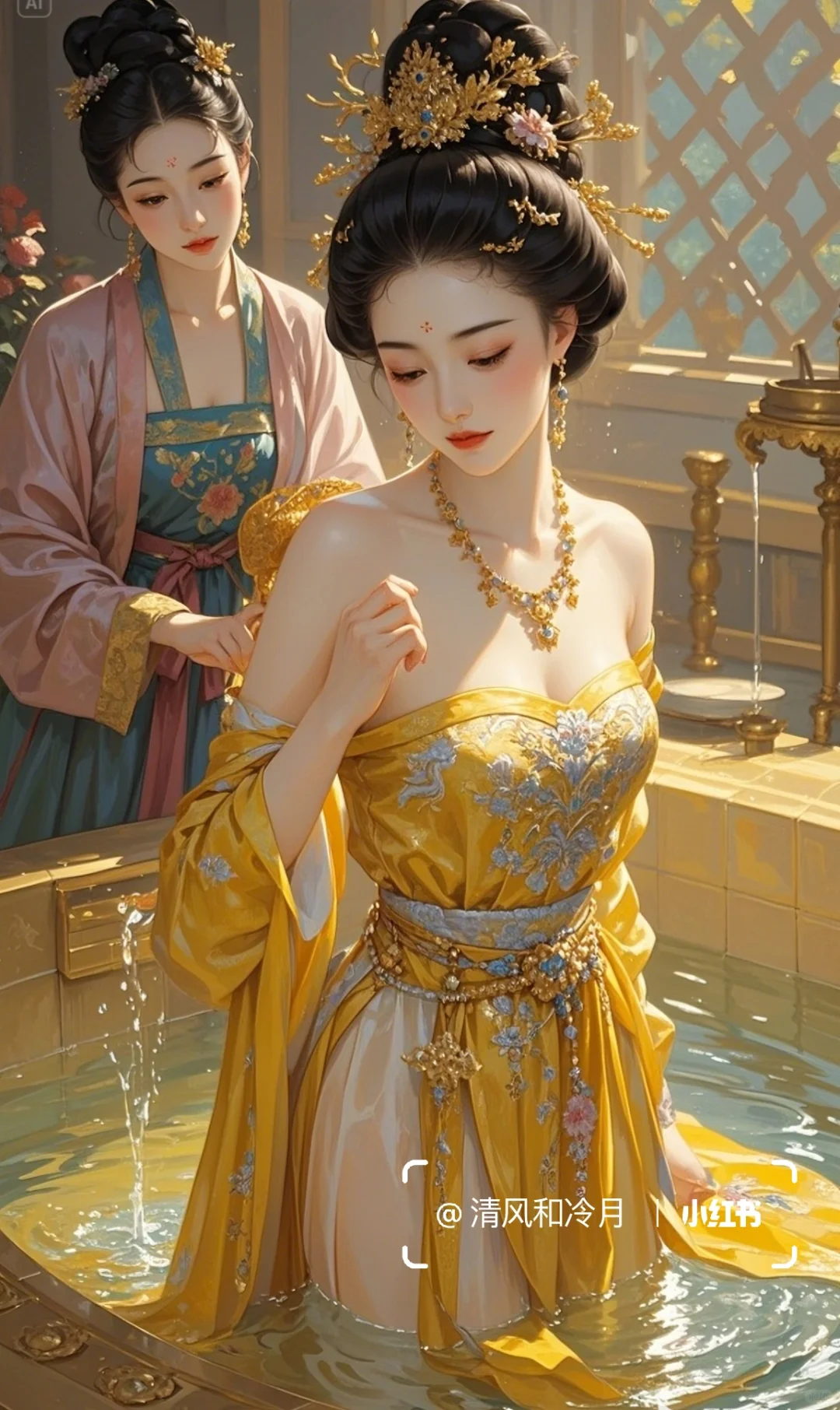 娘娘几日劳累，这香汤一泡，最是解乏～