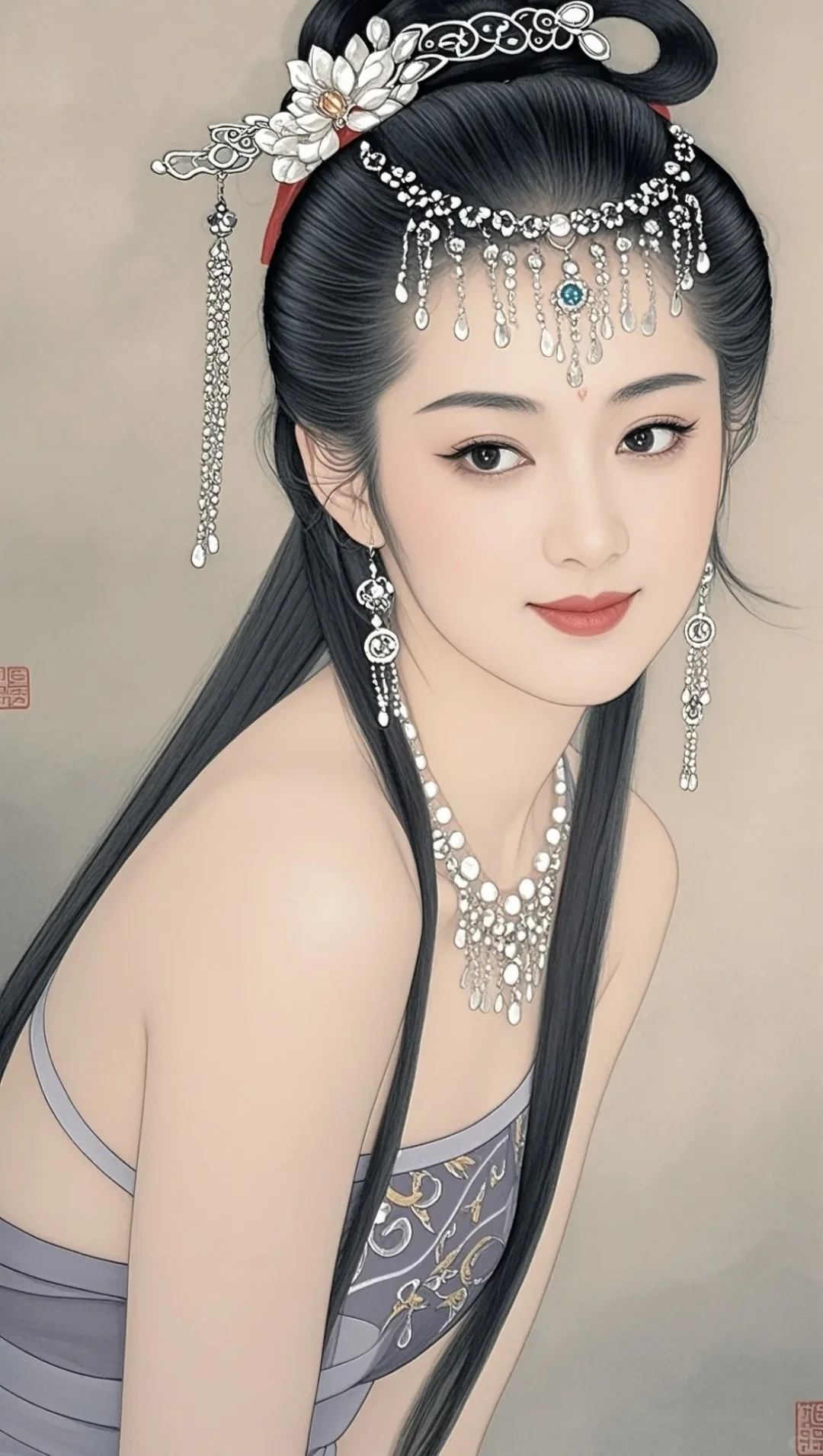 古风美人、绘画分享、美到骨子里的古风美人